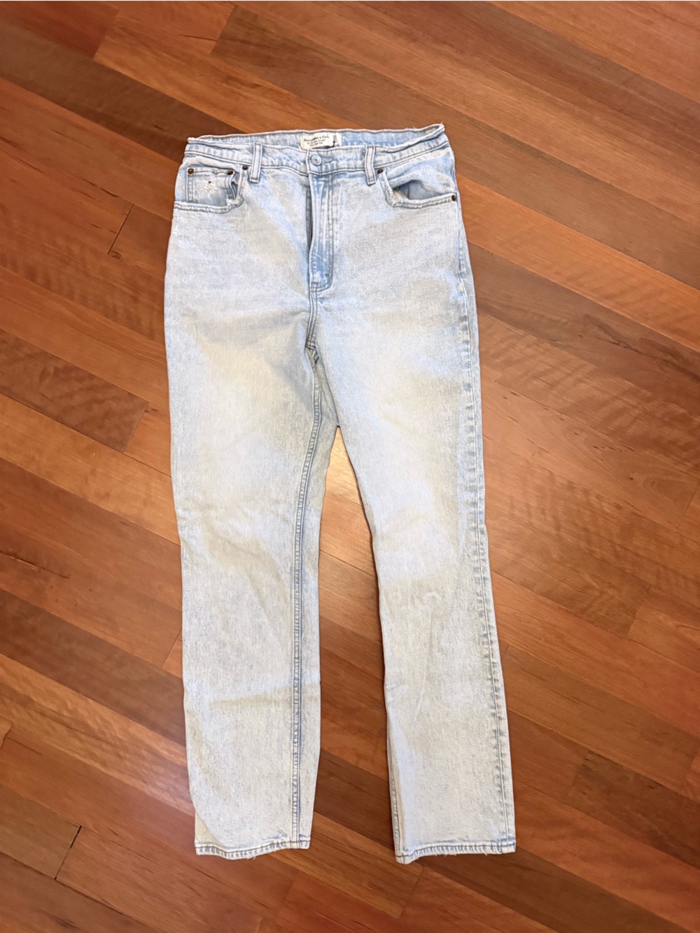 Abercrombie & Fitch Light Blue Straight-Leg Jeans